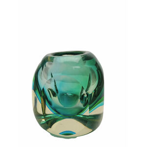 1960s Murano Attributed To Flavio Poli Seguso Sommerso Art Glass Vase